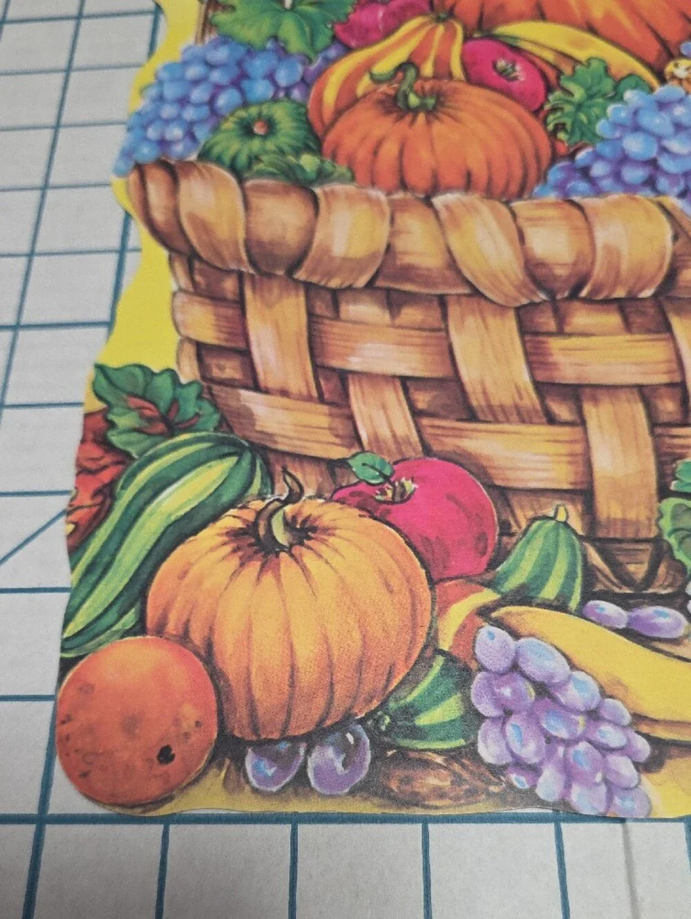 Autumn Harvest Basket Decorative Die-Cut - Double-sided 10.25